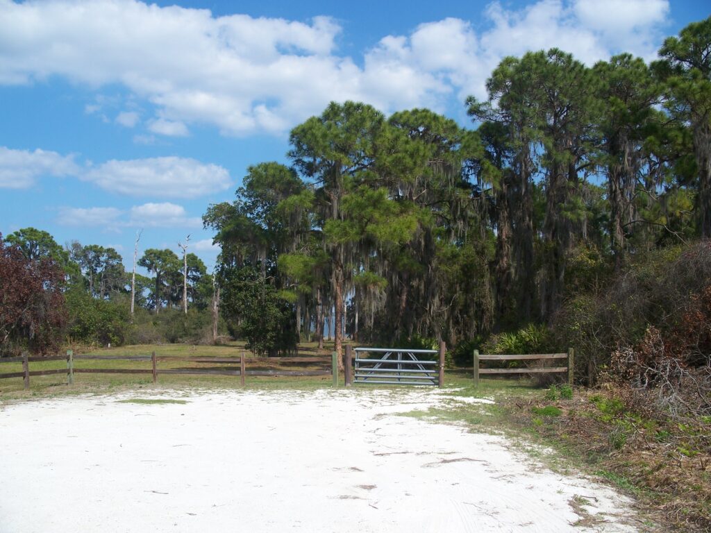 gate to walking trail